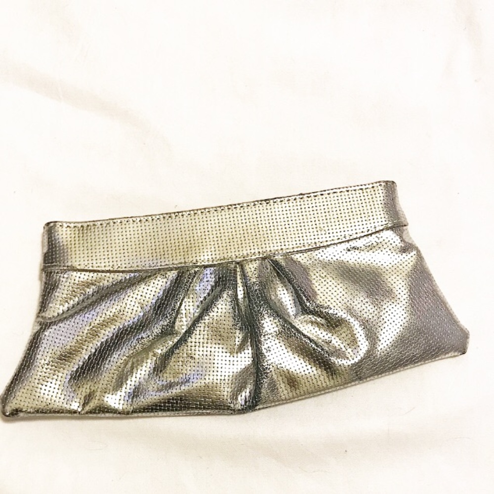 Lauren Merkin woven silver clutch
